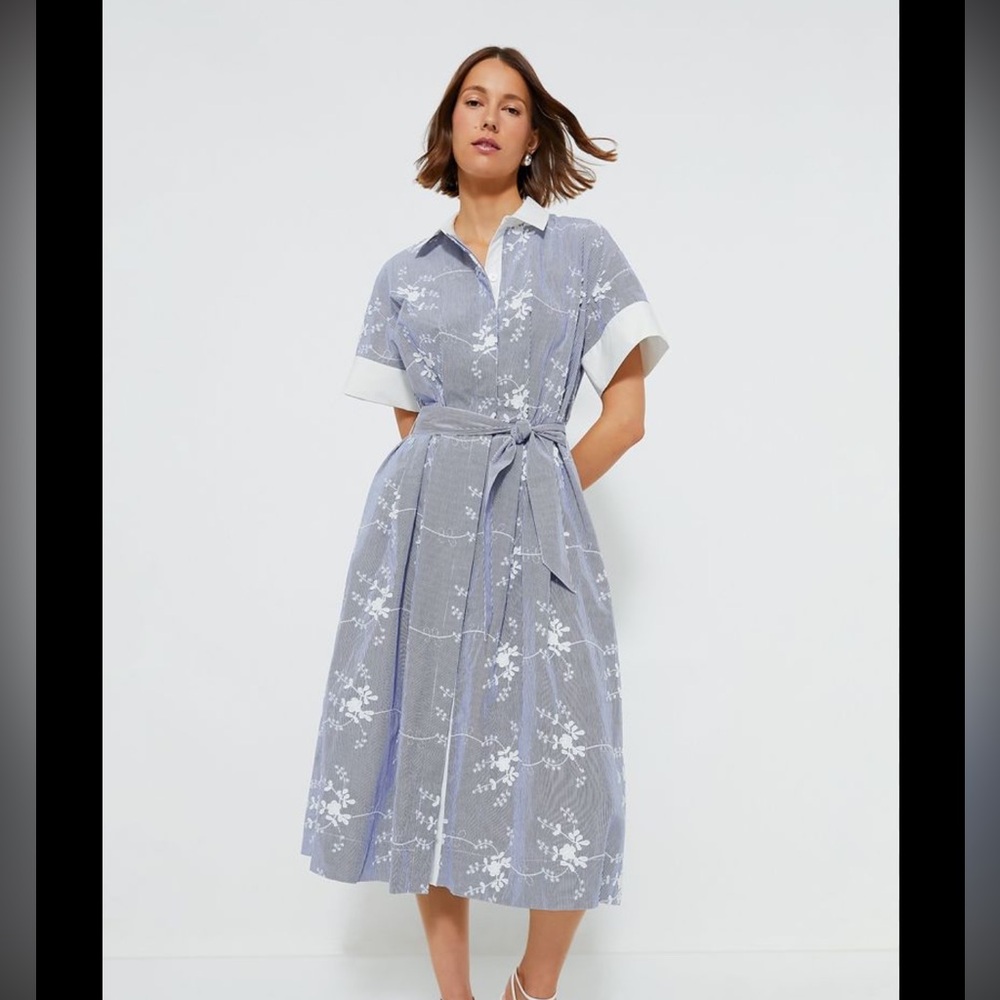 NWT Tuckernuck Blue Embroidered Kate Dress